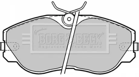 Комплект тормозных колодок, дисковый тормоз BORG & BECK BBP1329