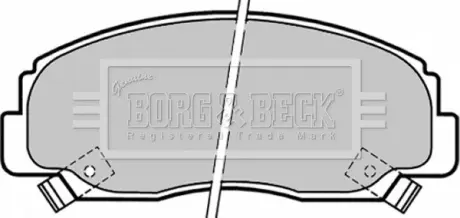 комплект тормозных колодок, дисковый тормоз BORG & BECK BBP1341