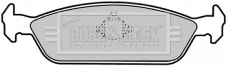Комплект тормозных колодок, дисковый тормоз BORG & BECK BBP1379