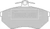 Комплект тормозных колодок, дисковый тормоз BORG & BECK BBP1427 (фото 1)