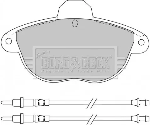Комплект тормозных колодок, дисковый тормоз BORG & BECK BBP1455 (фото 1)
