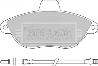 Комплект тормозных колодок, дисковый тормоз BORG & BECK BBP1461