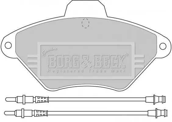 Комплект тормозных колодок, дисковый тормоз BORG & BECK BBP1468 (фото 1)