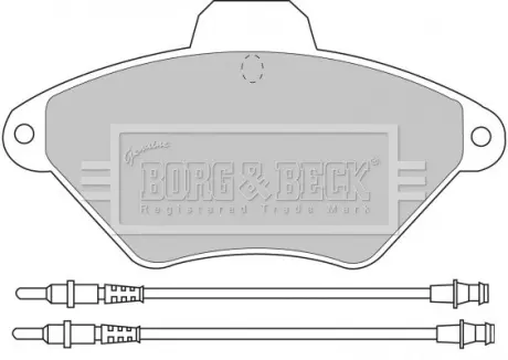 Комплект тормозных колодок, дисковый тормоз BORG & BECK BBP1468