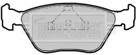 Комплект тормозных колодок, дисковый тормоз BORG & BECK BBP1475