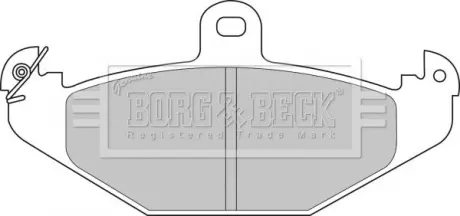 Комплект тормозных колодок, дисковый тормоз BORG & BECK BBP1478