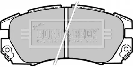 Комплект тормозных колодок, дисковый тормоз BORG & BECK BBP1479