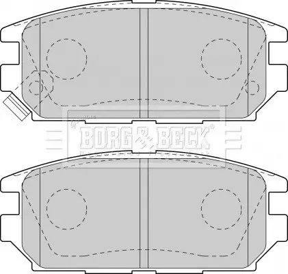 Комплект тормозных колодок, дисковый тормоз BORG & BECK BBP1489 (фото 1)