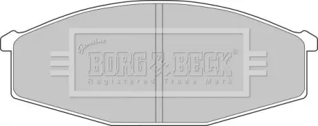 Комплект тормозных колодок, дисковый тормоз BORG & BECK BBP1497