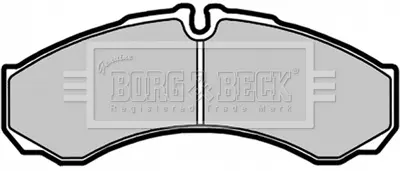 Комплект тормозных колодок, дисковый тормоз BORG & BECK BBP1554 (фото 1)