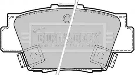 Комплект тормозных колодок, дисковый тормоз BORG & BECK BBP1569