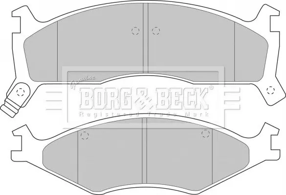 комплект тормозных колодок, дисковый тормоз BORG & BECK BBP1573 - фото 1