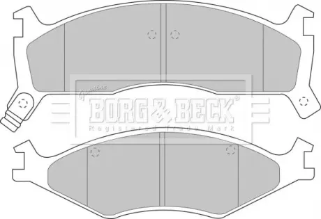 комплект тормозных колодок, дисковый тормоз BORG & BECK BBP1573