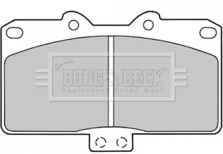 Комплект тормозных колодок, дисковый тормоз BORG & BECK BBP1574