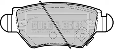 Комплект тормозных колодок, дисковый тормоз BORG & BECK BBP1687