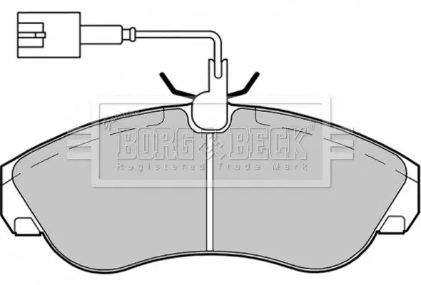 Комплект тормозных колодок, дисковый тормоз BORG & BECK BBP1720 (фото 1)