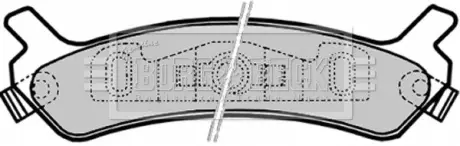 Комплект тормозных колодок, дисковый тормоз BORG & BECK BBP1788