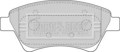 Комплект тормозных колодок, дисковый тормоз BORG & BECK BBP1821