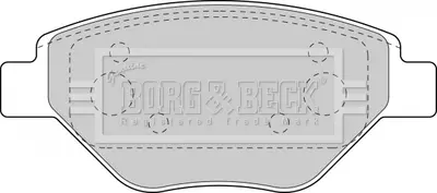 Комплект тормозных колодок, дисковый тормоз BORG & BECK BBP1851