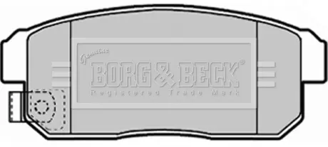 Комплект тормозных колодок, дисковый тормоз BORG & BECK BBP1921
