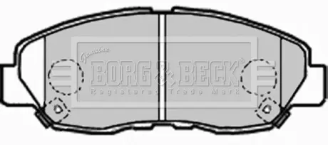 Комплект тормозных колодок, дисковый тормоз BORG & BECK BBP1962