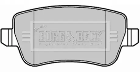 Комплект тормозных колодок, дисковый тормоз BORG & BECK BBP1992