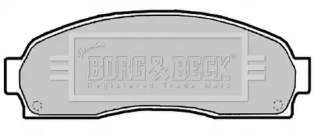 Комплект тормозных колодок, дисковый тормоз BORG & BECK BBP2134