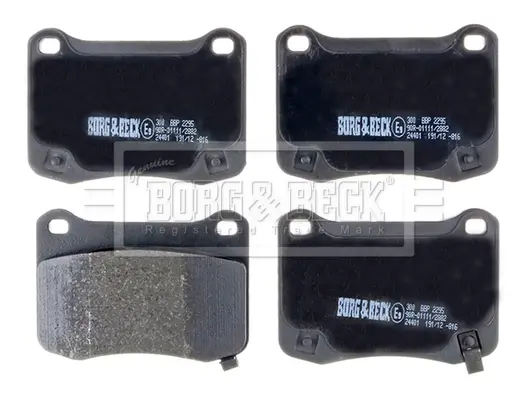 Комплект тормозных колодок, дисковый тормоз BORG & BECK BBP2295 (фото 1)