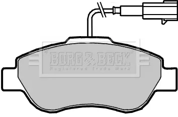 Комплект тормозных колодок, дисковый тормоз BORG & BECK BBP2416