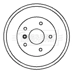 Тормозной барабан BORG & BECK BBR7021
