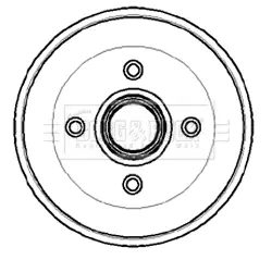 Тормозной барабан BORG & BECK BBR7024