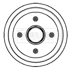Тормозной барабан BORG & BECK BBR7055