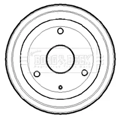 Тормозной барабан BORG & BECK BBR7073