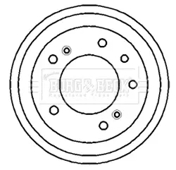 Тормозной барабан BORG & BECK BBR7092