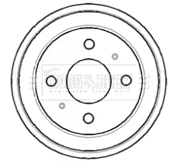 Тормозной барабан BORG & BECK BBR7096
