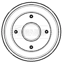 Тормозной барабан BORG & BECK BBR7099
