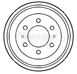 Тормозной барабан BORG & BECK BBR7102