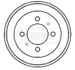 Тормозной барабан BORG & BECK BBR7104