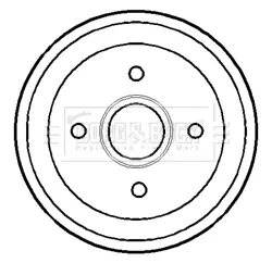 Тормозной барабан BORG & BECK BBR7116