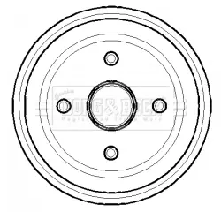 Тормозной барабан BORG & BECK BBR7123