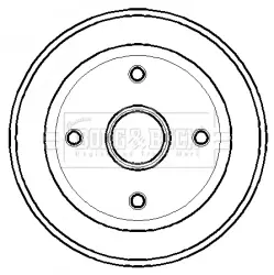 Тормозной барабан BORG & BECK BBR7124