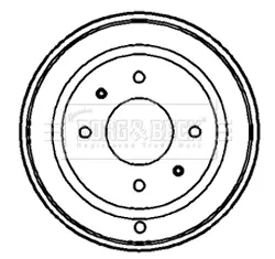 Тормозной барабан BORG & BECK BBR7131