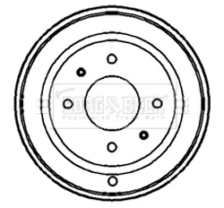 Тормозной барабан BORG & BECK BBR7132