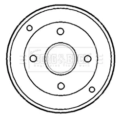 Тормозной барабан BORG & BECK BBR7134
