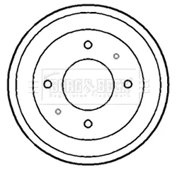 Тормозной барабан BORG & BECK BBR7136