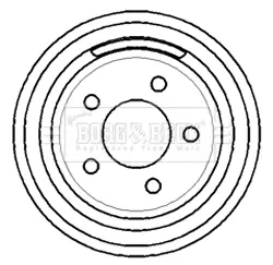 Тормозной барабан BORG & BECK BBR7142