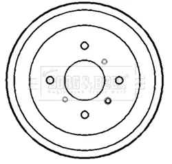 Тормозной барабан BORG & BECK BBR7146