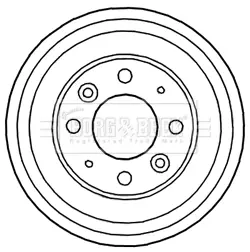 Тормозной барабан BORG & BECK BBR7156