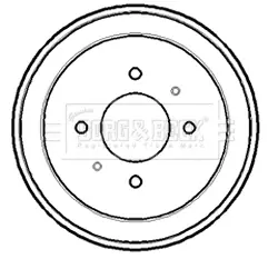 Тормозной барабан BORG & BECK BBR7160
