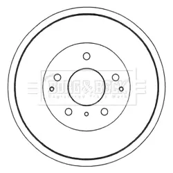 Тормозной барабан BORG & BECK BBR7162